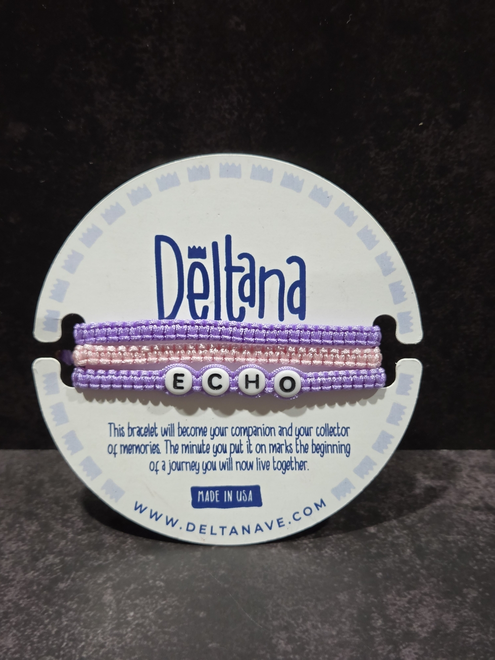 🚨5/$25 Delta ECHO Beaded Macrame Bracelets (3) - Lavender & Light Pink